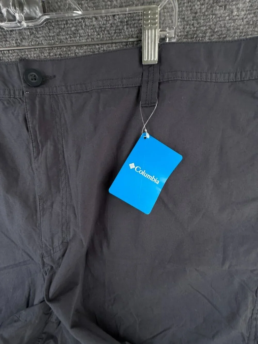 NWT Columbia Men Chino Hiking Shorts Size 52 Gray Cotton Lightweight Outdoors